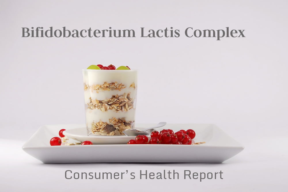 Image of bifidobacterium lactis complex food and text